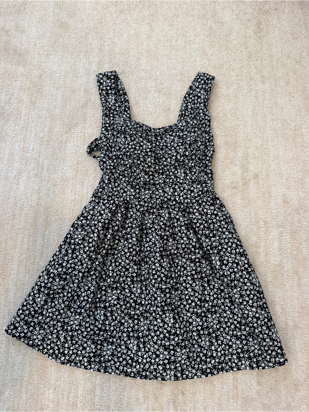 New with tags: Altar'd State Black Dress with White Floral Ditsy Print